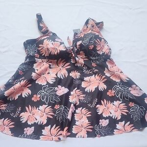 Swim Top Floral Sleeveless Top